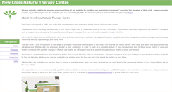 Desktop Screenshot of newcrossnaturaltherapy.com