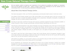 Tablet Screenshot of newcrossnaturaltherapy.com